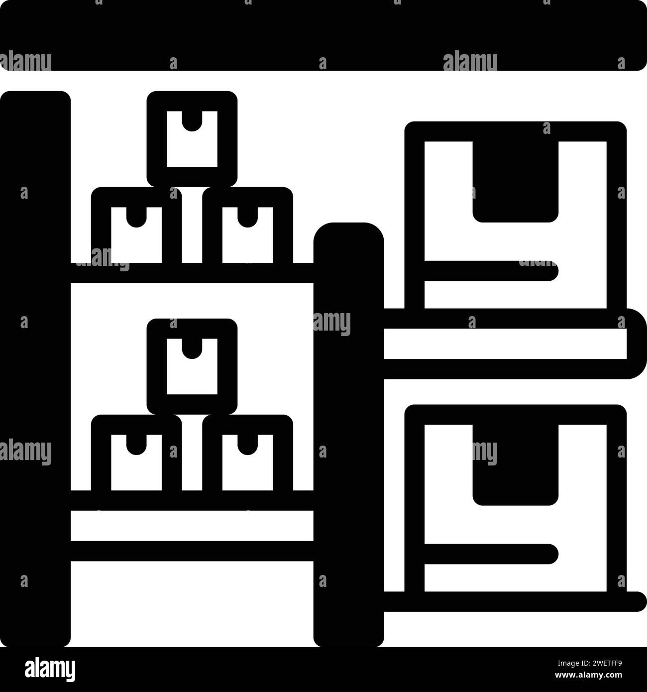 Symbol für Bestand, Waren Stock Vektor