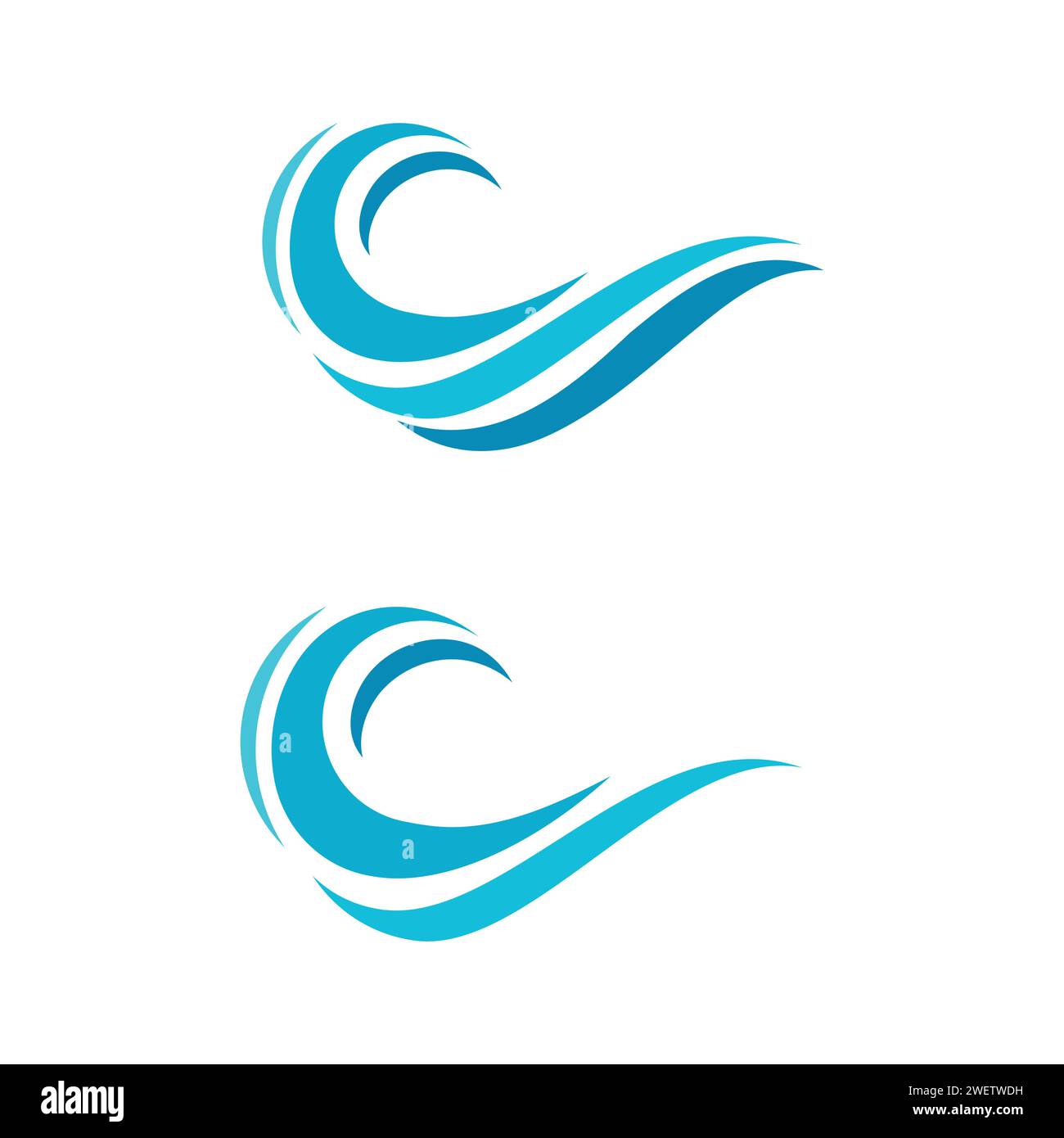 Wasser Wellen Symbol Vektor Grafik Design logo Stock Vektor