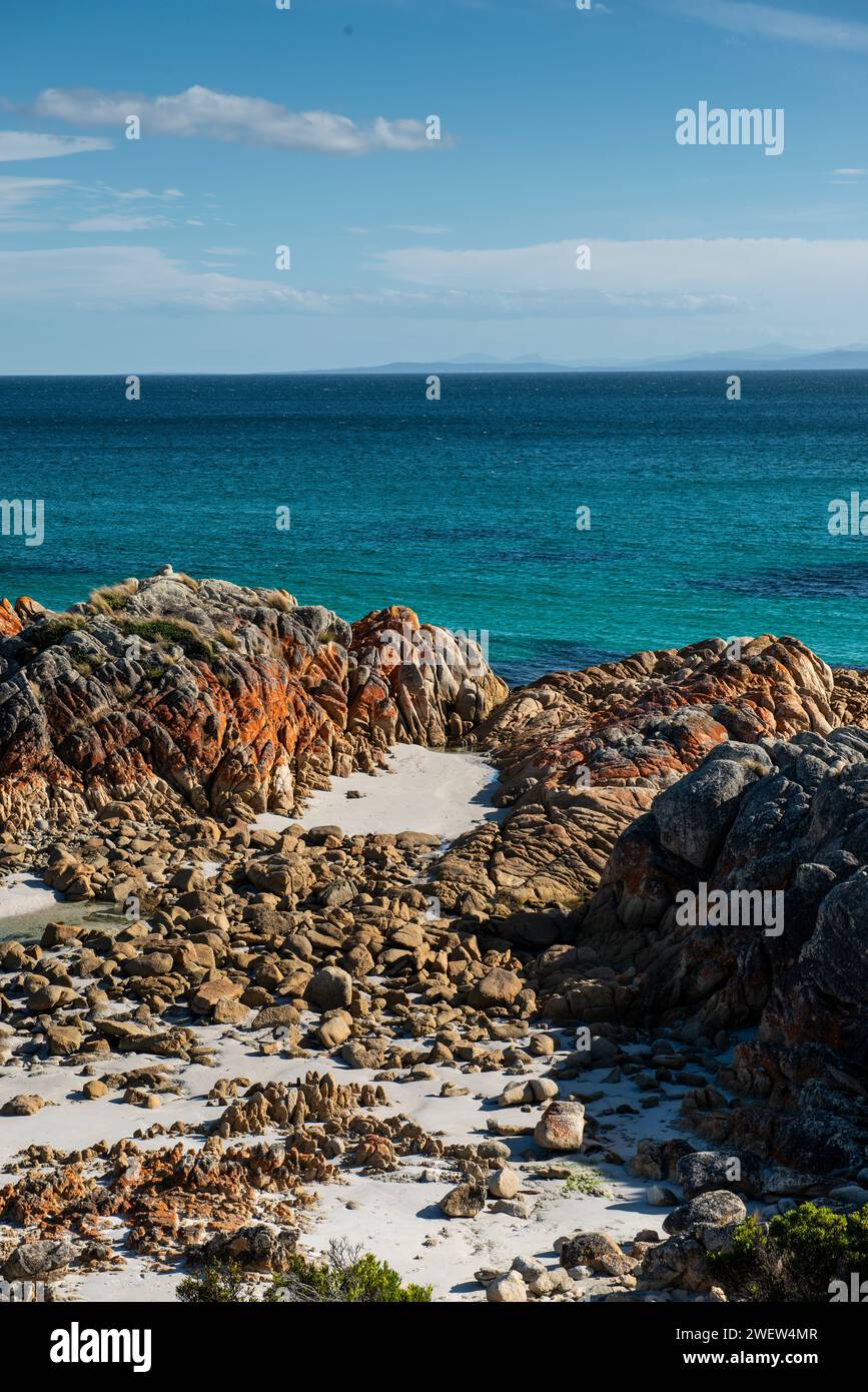 Larapuna oder die Bay of Fires und Mount William National Park, Tasmanien, Australien Stockfoto