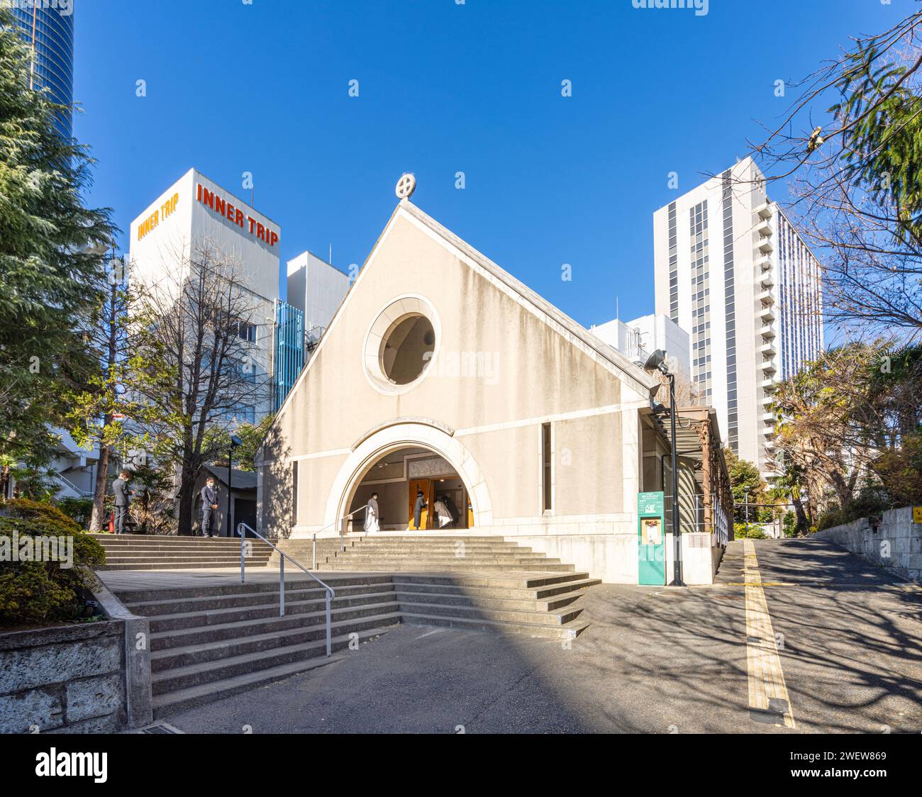 Tokio, Japan. Januar 2024. Anglikanische Kirche Saint Andrew im Stadtzentrum Stockfoto