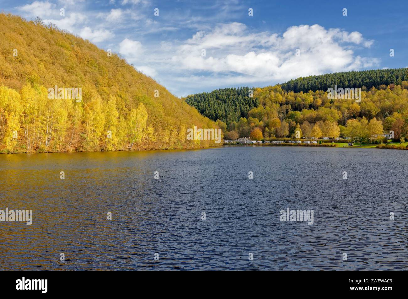 Biggesee Reservoir im Naturpark Ebbegebirge, Sauerland, Deutschland Stockfoto