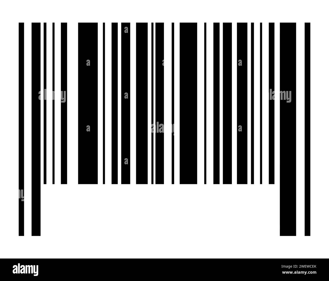Barcode-Vektorsymbol. Barcode für flaches Web-Design. Isolierte Darstellung. Stock Vektor