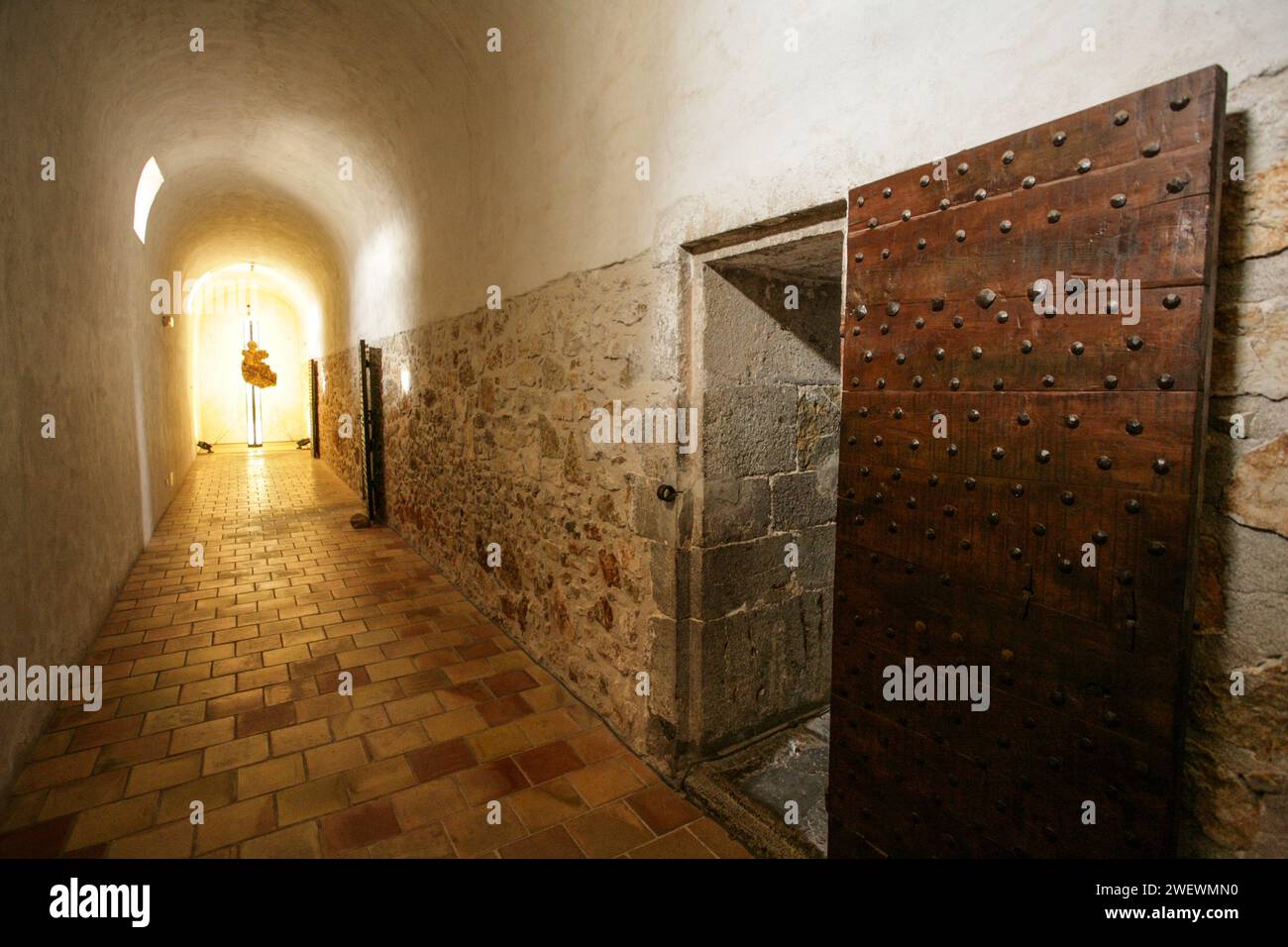 SAINTE - MARGUERITE ISLAND GEFÄNGNISZELLE IN FORT ROYAL Stockfoto
