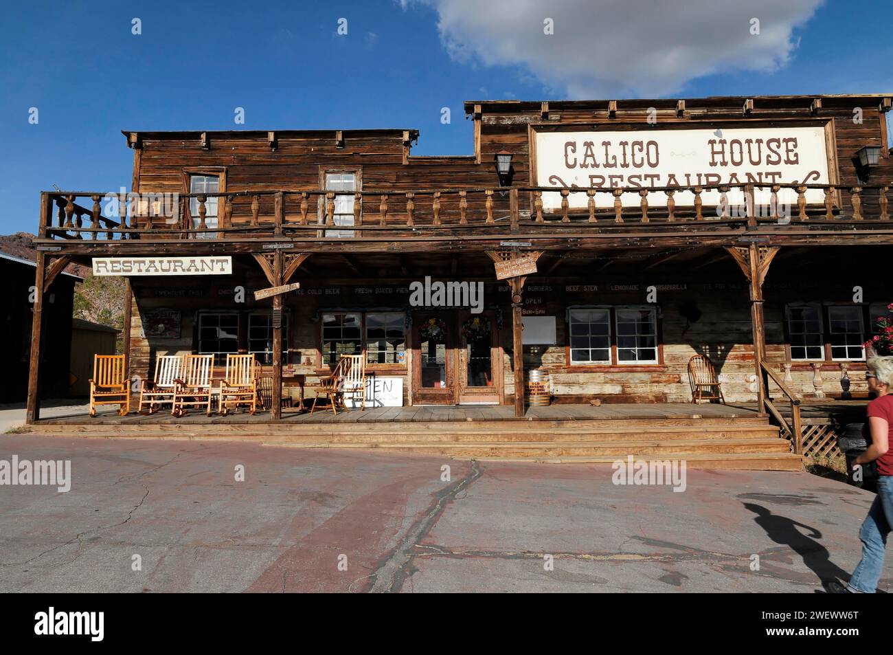 Calico House, Geisterstadt, Geisterstadt Calico, Yermo, Kalifornien, USA Stockfoto