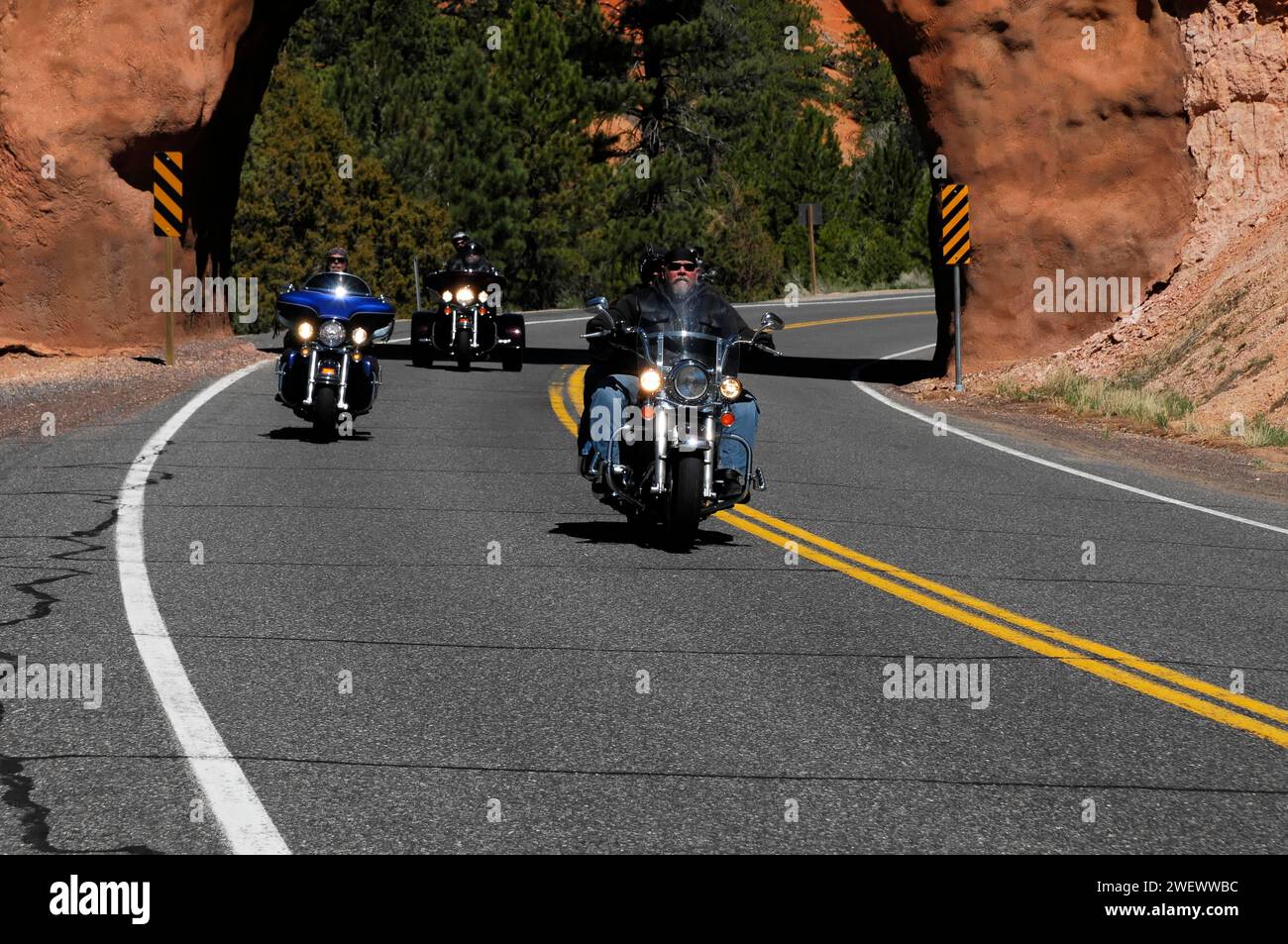 Auf dem Weg zum Bryce Canyon National Park, Utah, USA Stockfoto