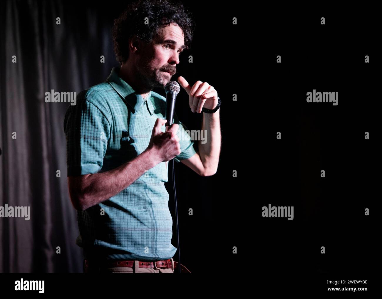 Paul F Taylor, Stand Up Comedian, Joker Comedy Club, Southend-on-Sea, Essex © Clarissa Debenham (Film Free Photography) / Alamy Stockfoto