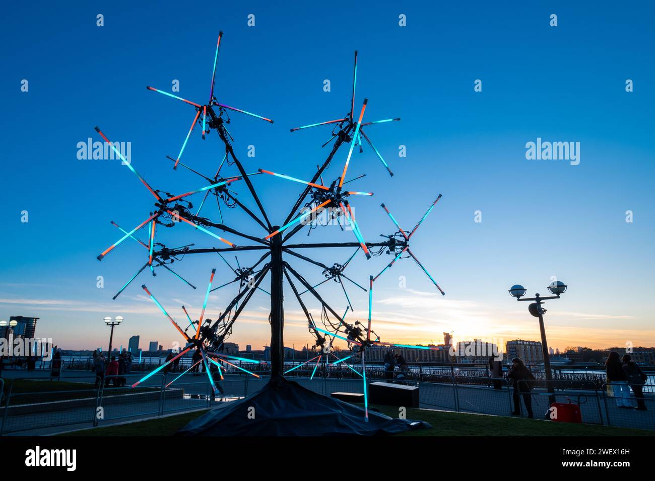 Canary Wharf Winter Lights, 26. Januar 2024, das beliebte Canary Wharf