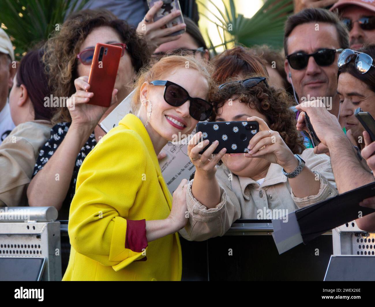 71 FESTIVAL DE CINE DE SAN SEBASTIAN /ZINEMALDIA / SPANIEN / LLEGADA - JESYCA CHASTAIN - INTERNATIONALES FILMFESTIVAL Stockfoto