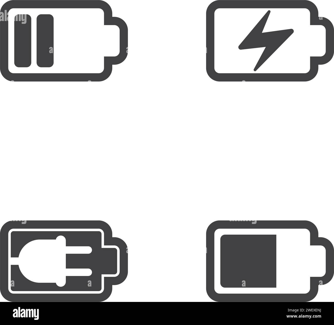Designvorlage für die Abbildung des Batteriesymbols Stock Vektor