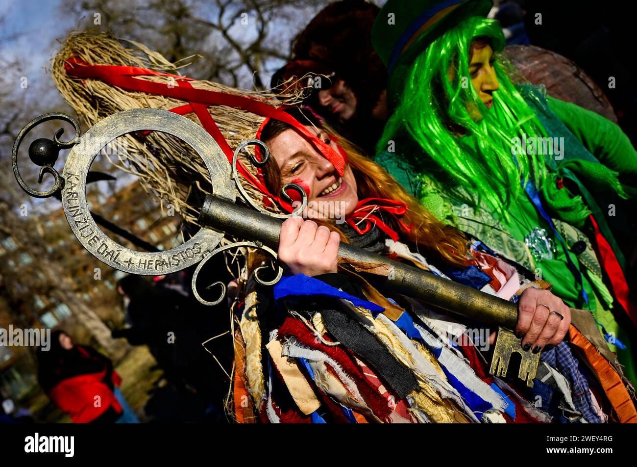 Prag, Tschechische Republik. Januar 2024. Der traditionelle Karlin-slawische Karneval fand am 27. Januar 2024 in Karlin, Bezirk Prag, Tschechische Republik statt. Quelle: Roman Vondrous/CTK Photo/Alamy Live News Stockfoto