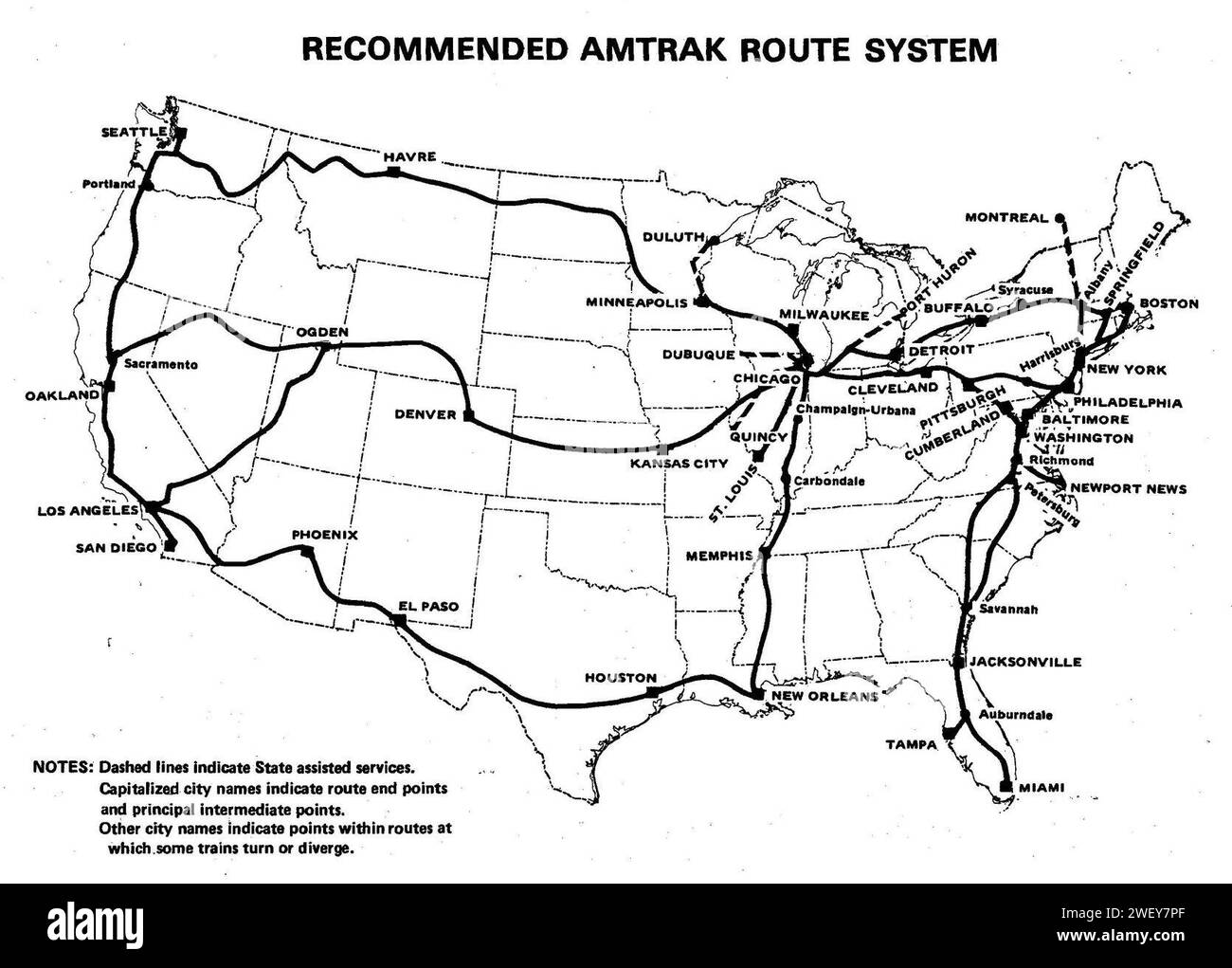 Mappa del percorso amtrak -Fotos und -Bildmaterial in hoher Auflösung ...