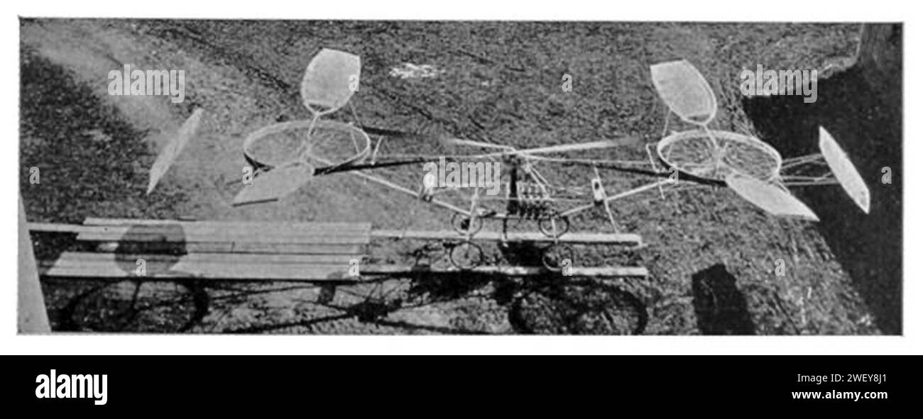 EIN FRÜHERER HUBSCHRAUBER. Stockfoto