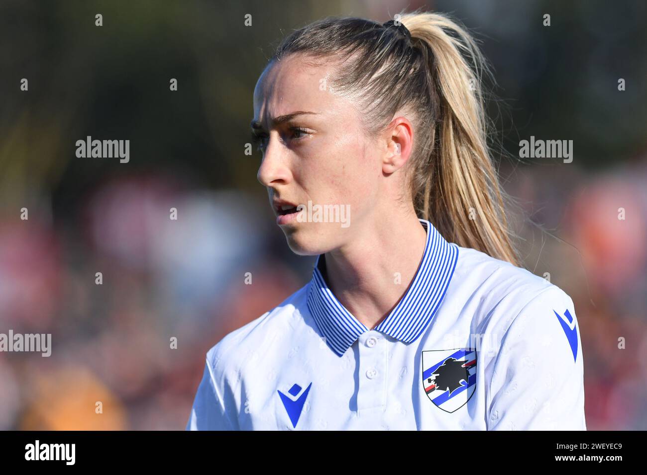 Roma, Latium. Januar 2024. Rachel Cuschieri von Sampdoria Frauen während der Serie A Frauen Meisterschaft 2023-2024 zwischen Roma Frauen und Sampdoria Frauen im Tre Fontane Stadion in Rom, Italien, 27. Januar 2024. Quelle: massimo insabato/Alamy Live News Stockfoto