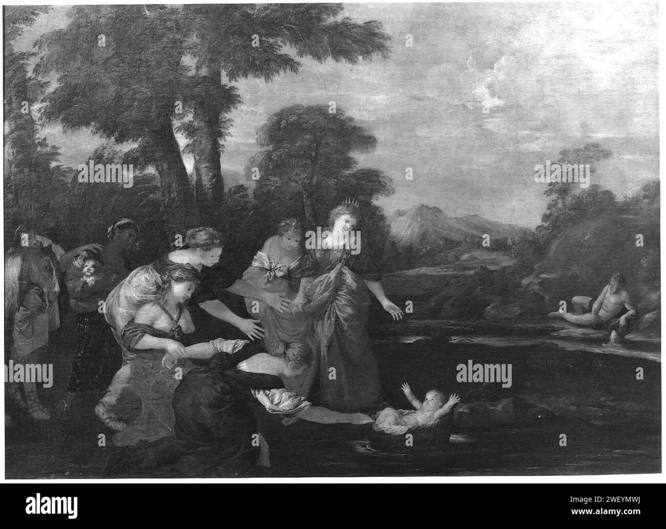 Andrea di Leone - Moses gerettet aus den Gewässern - 20,1630 Stockfoto