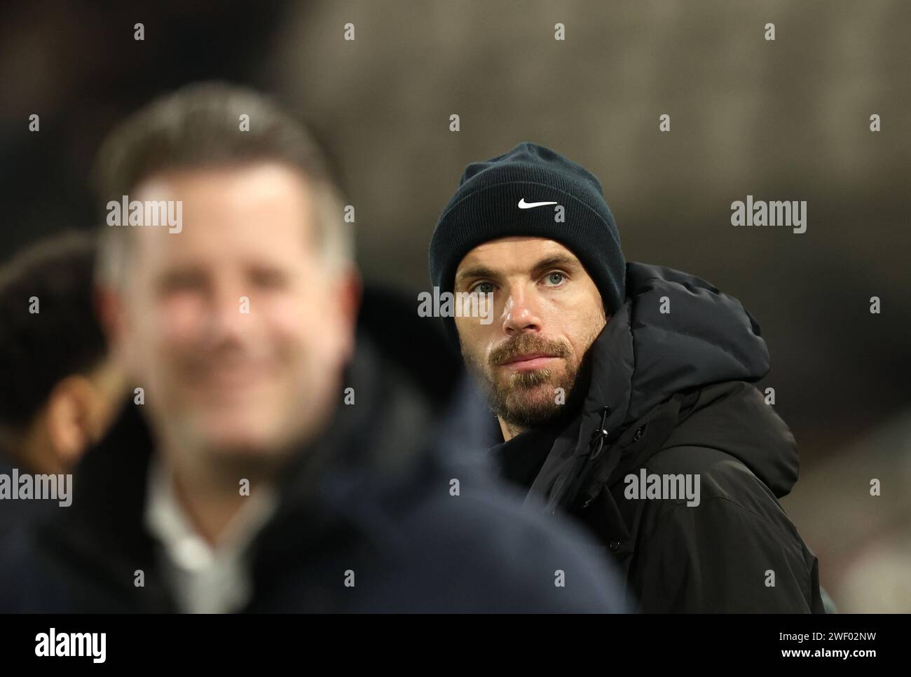 Ajax's Jordan Henderson vor dem Eredivisie-Spiel bei Erve Asito, Almelo. Bilddatum: Samstag, 27. Januar 2024. Stockfoto