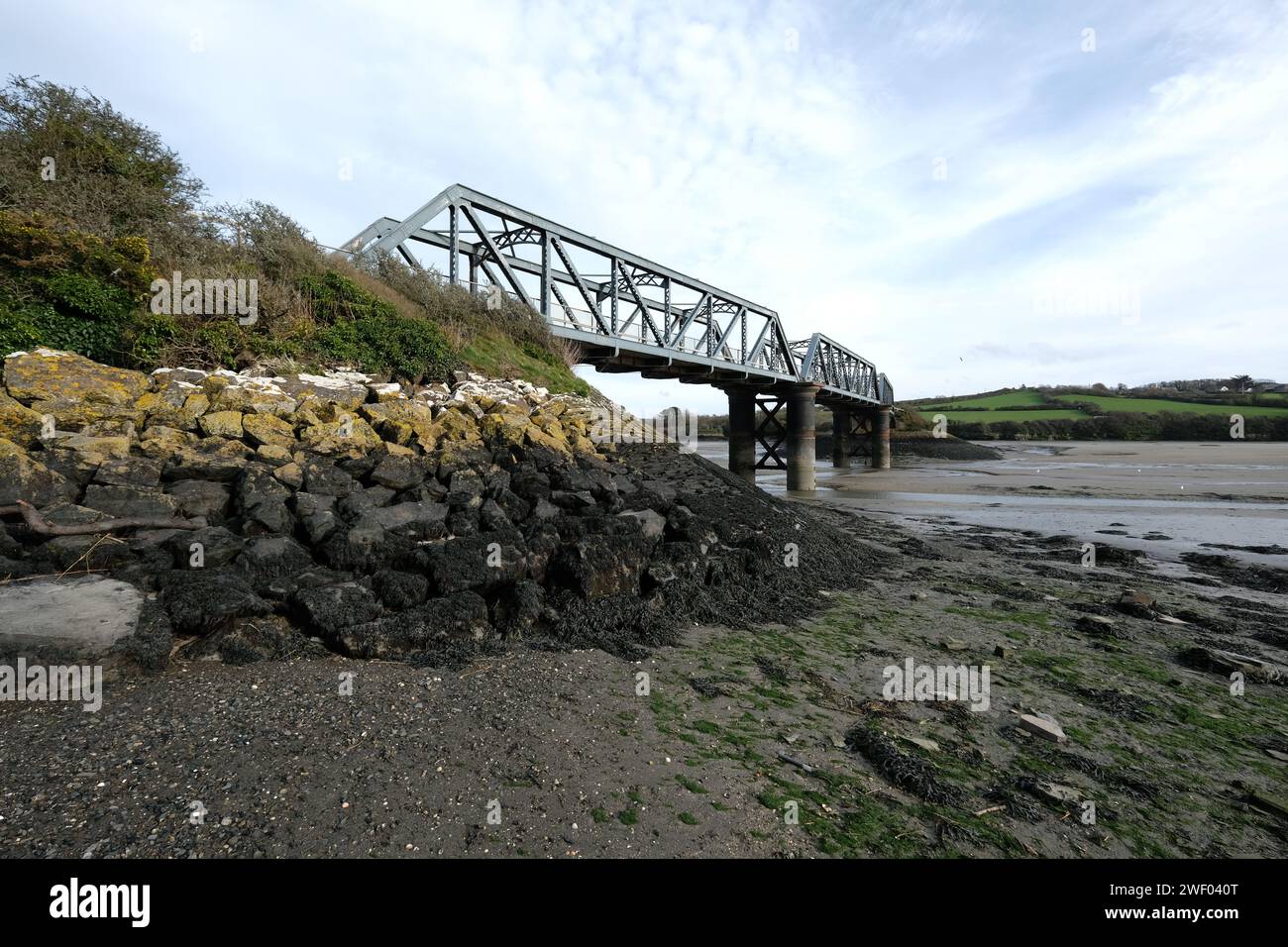 Little Petherick Creek Bridge LSWR Bridge 153 gebaut 1899 Padstow Cornwall UK Stockfoto