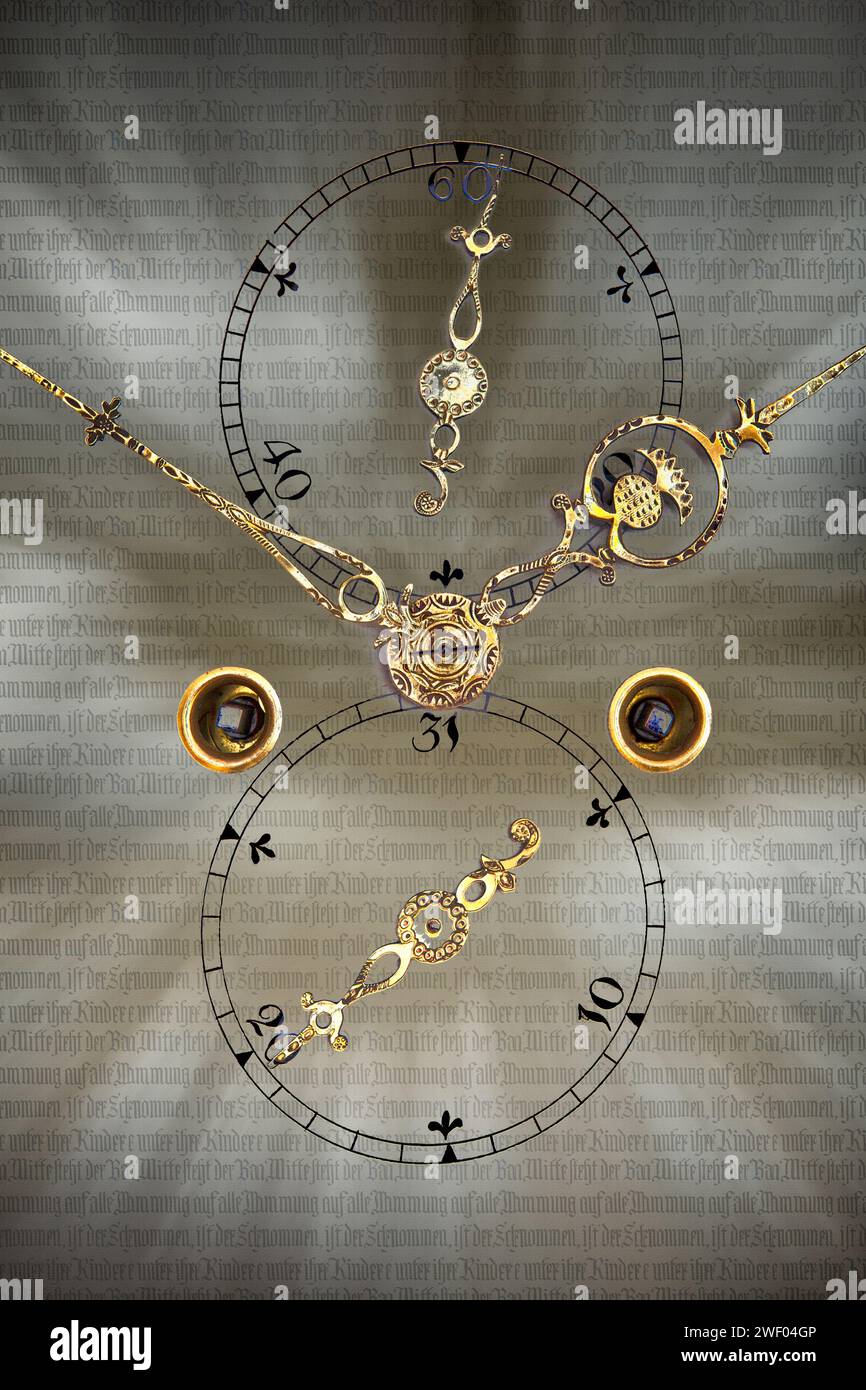 ZEITKONZEPT: 'Tempus fugit' oder 'der Sand der Zeit' von Edmund Nagele FRPS Stockfoto