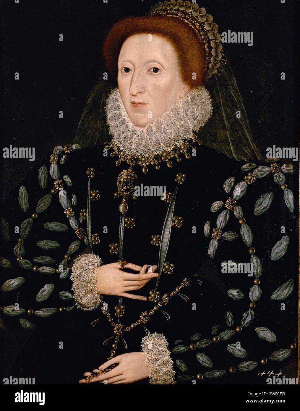 Anonym - Königin Elisabeth I. von England (1558-1603), Brustbild Stockfoto