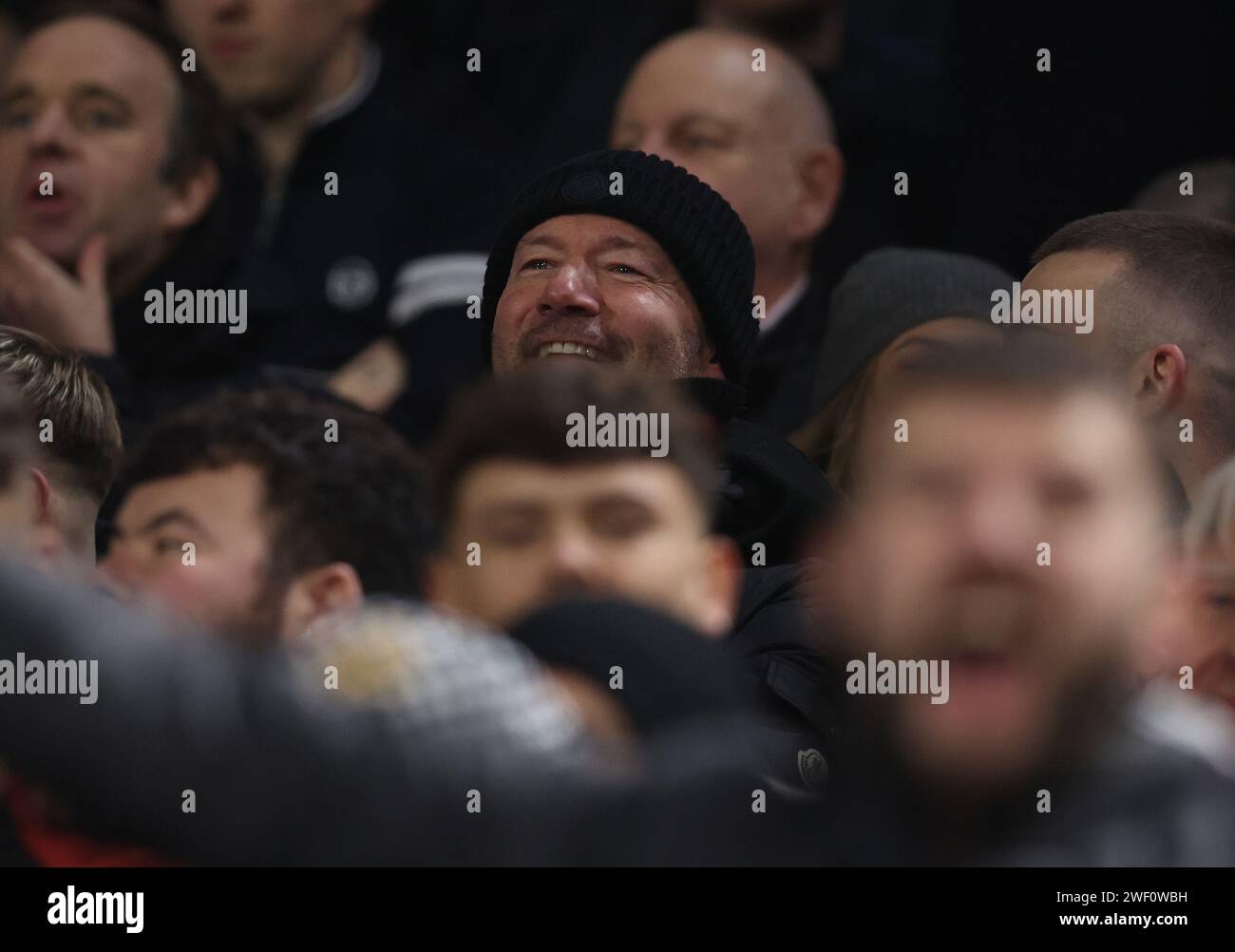 London, Großbritannien. Januar 2024. Der ehemalige Spieler von Newcastle United Alan Shearer ist während des FA Cup-Spiels im Craven Cottage in London zu sehen. Der Bildnachweis sollte lauten: Paul Terry/Sportimage Credit: Sportimage Ltd/Alamy Live News Stockfoto