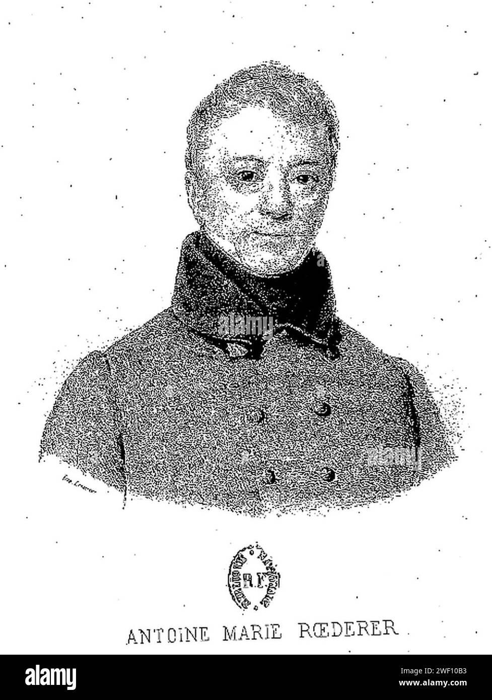 Antoine-Marie Roederer (1782-1865). Stockfoto