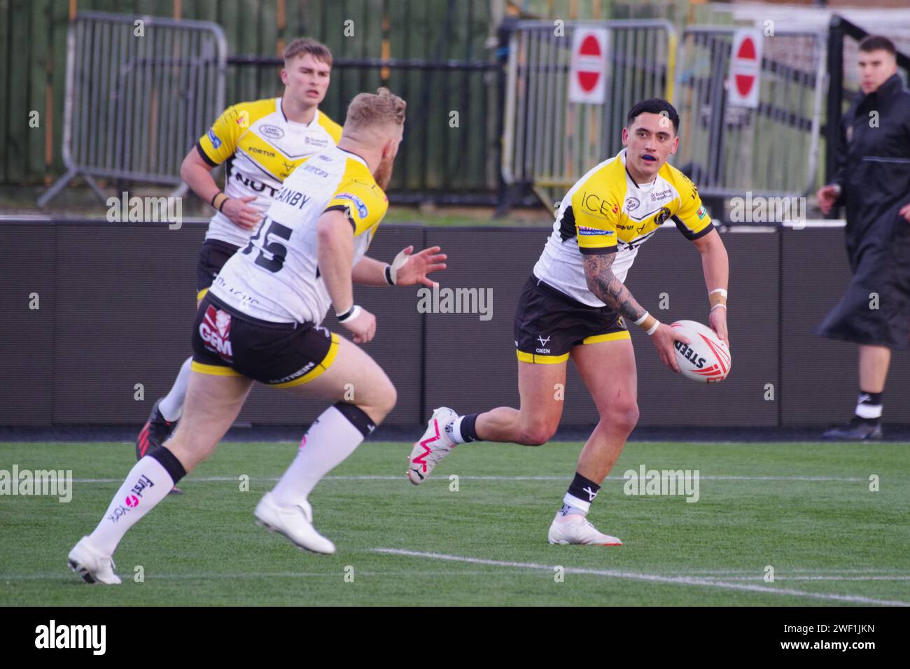 Newcastle upon Tyne, 27. Januar 2024. Action aus dem Spiel zwischen Newcastle Thunder und York Knights im ab Sundecks 1895 Cup Match im Kingston Park. Quelle: Colin Edwards Stockfoto