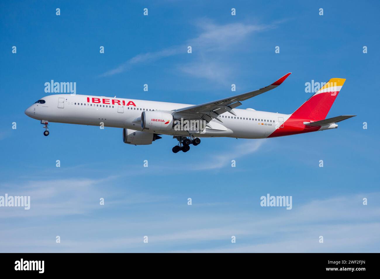 Airbus A350 Langstreckenflugzeug der Iberia-Fluggesellschaft Stockfoto