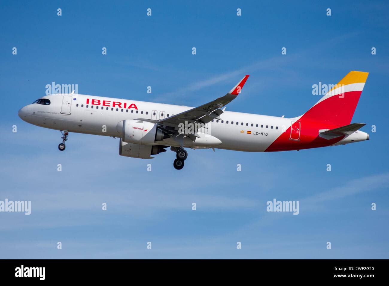 Iberia Airbus A32O NEO Airliner Landung Stockfoto