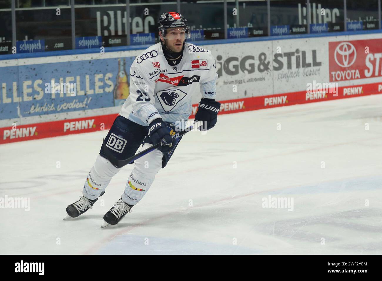 Augsburg, Deutschland 26. Januar 2024: 1. DEL - 2023/2024 - Sp.41 - Augsburger Panther vs. ERC Ingolstadt im Bild: Maury Edwards (ERC Ingolstadt) Stockfoto