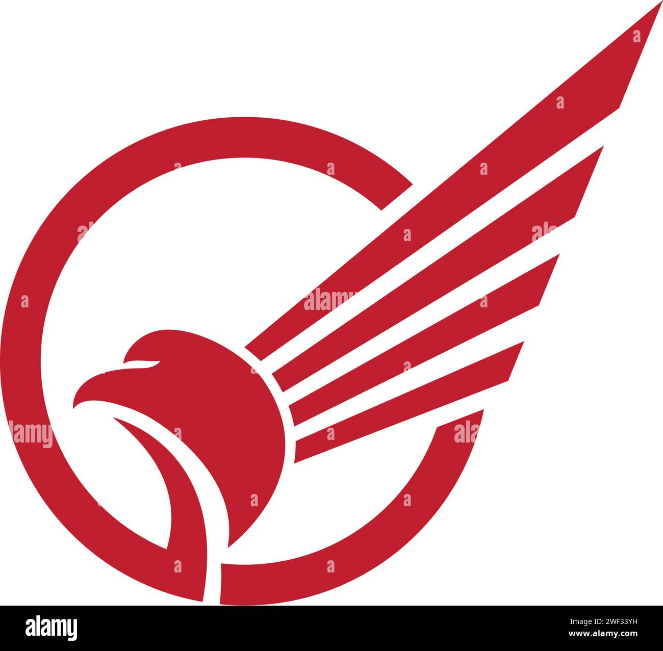 Wing Falcon Logo Template Vector Illustration Design Stock Vektor