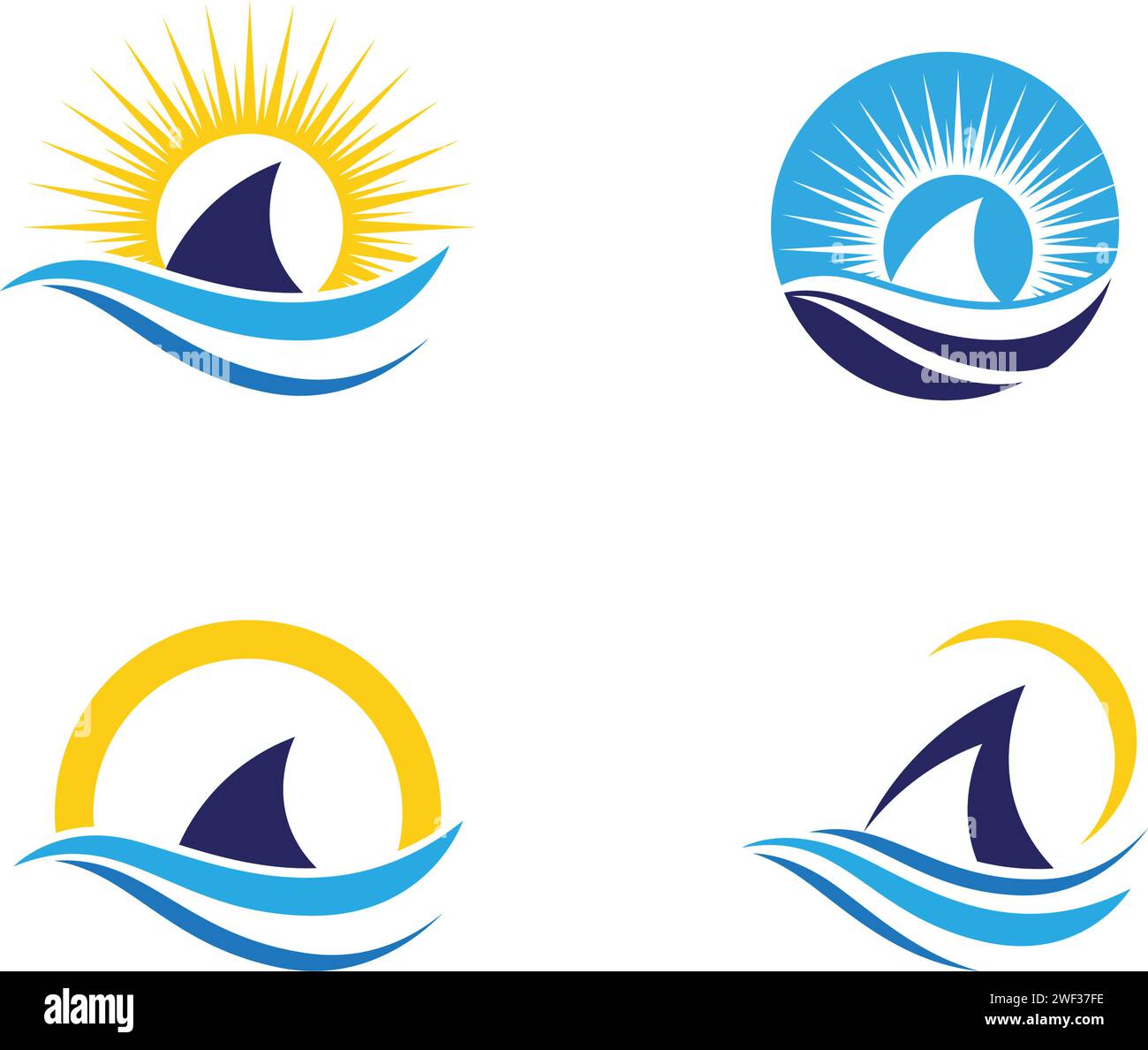 Shark Illustration Logo Vorlage Vektor Symbol Design Stock Vektor