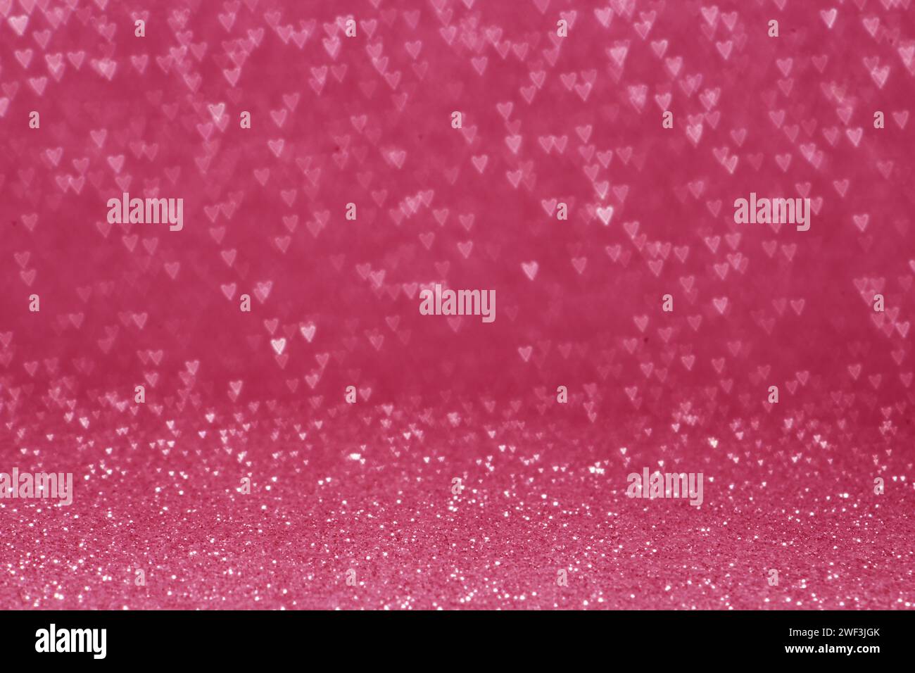 Valentinstag-Konzeptidee. Abstrakter rosa Hintergrund. Herz. Bokeh. Stockfoto