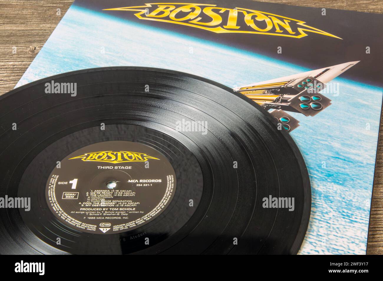 Cover des Albums THIRD STAGE der amerikanischen Band BOSTON aus dem Jahr 1986 *** Cover des Albums THIRD STAGE der amerikanischen Band BOSTON aus dem Jahr 1986 Copyright: xx Stockfoto