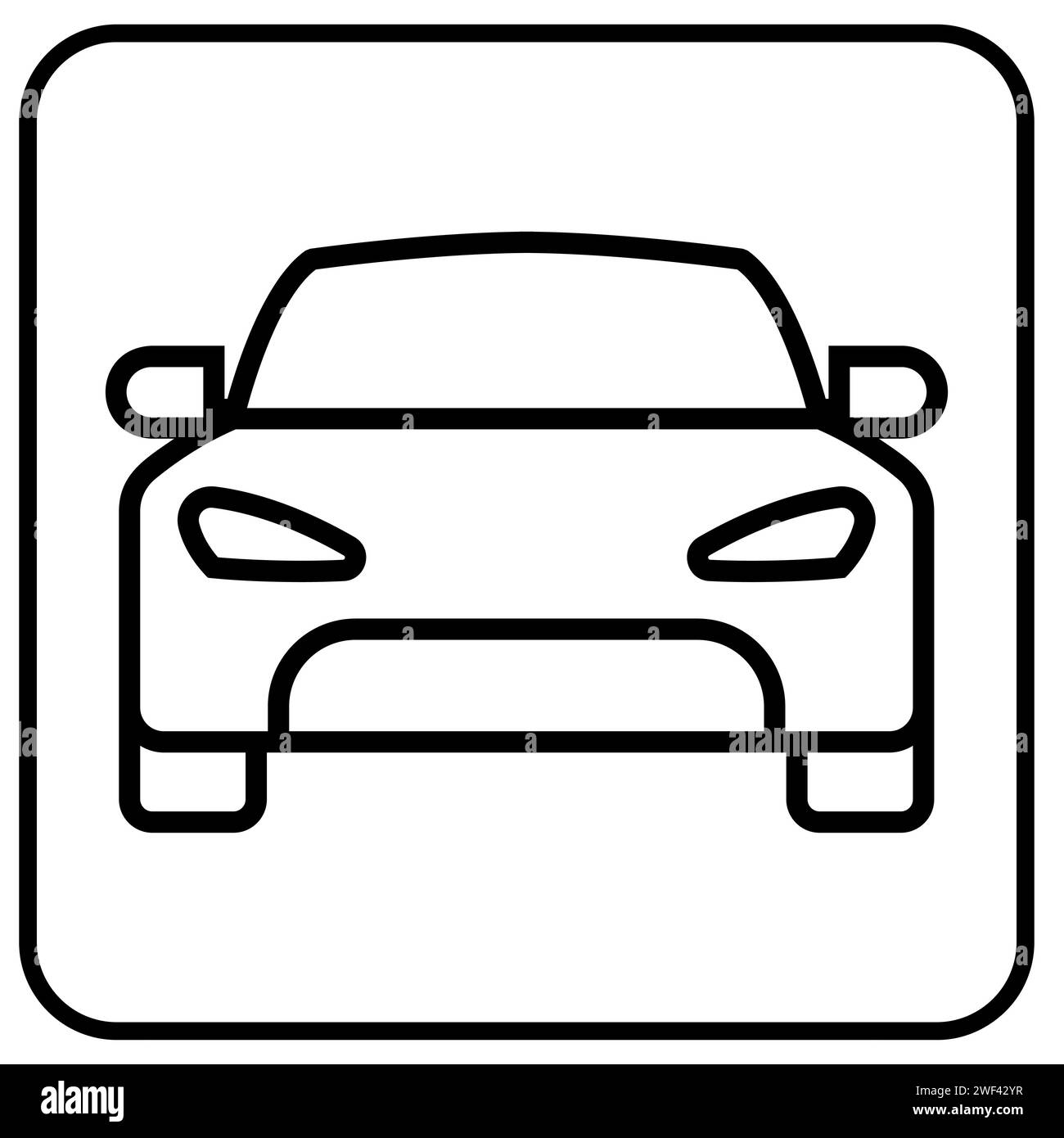 Auto-Symbol. Autovektorsymbol auf weißem Hintergrund. Vektorgrafik. Stock Vektor