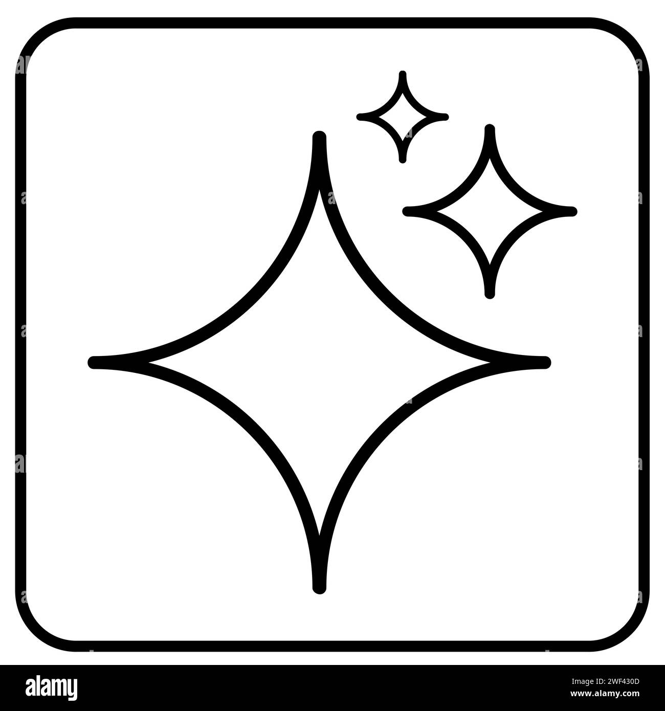 Vektorsymbol für Chrom-Teile im Auto für Web- oder App-Schaltfläche Stock Vektor