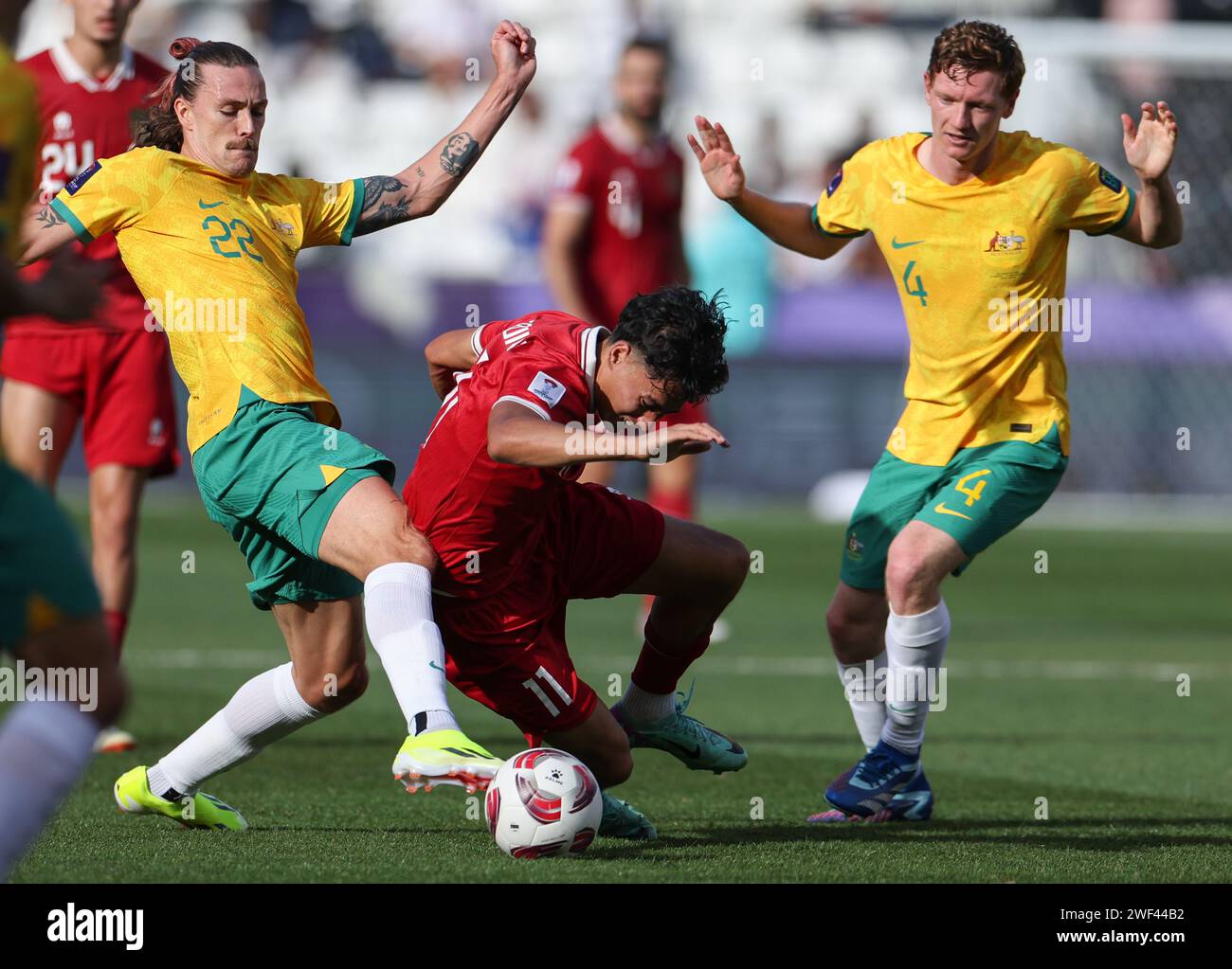 Doha, Katar. Januar 2024. Rafael William Struick (C) aus Indonesien ...