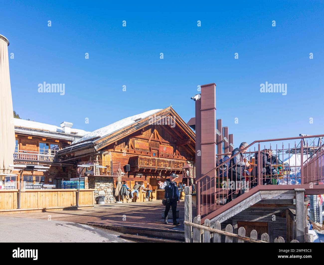 Skirestaurant Stockfoto