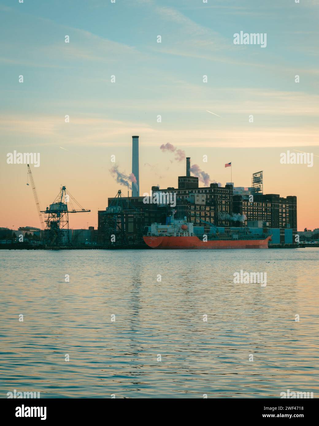 Blick auf den Hafen in Fells Point, Baltimore, Maryland Stockfoto