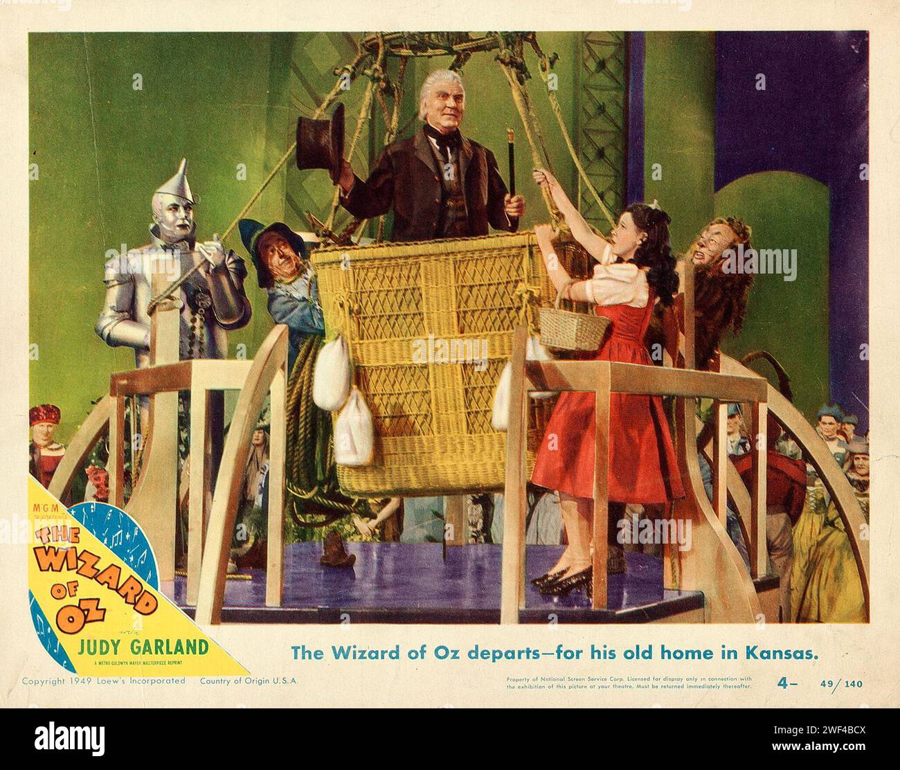 Der Zauberer von Oz (MGM, R-1949). Foyer Card Stockfoto