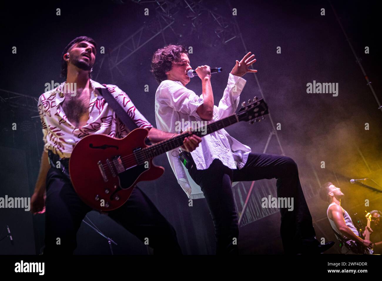 Cartagena, Spanien. Juli 2023. Die spanische Rockband Arde Bogota trat während ihres Auftritts beim La Mar de Musicas Festival in Cartagena auf. © ABEL Stockfoto