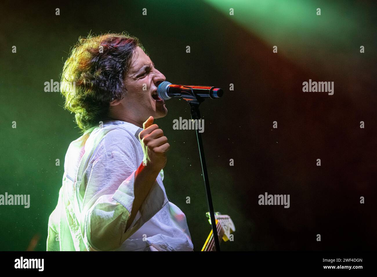 Cartagena, Spanien. Juli 2023. Die spanische Rockband Arde Bogota trat während ihres Auftritts beim La Mar de Musicas Festival in Cartagena auf. © ABEL Stockfoto