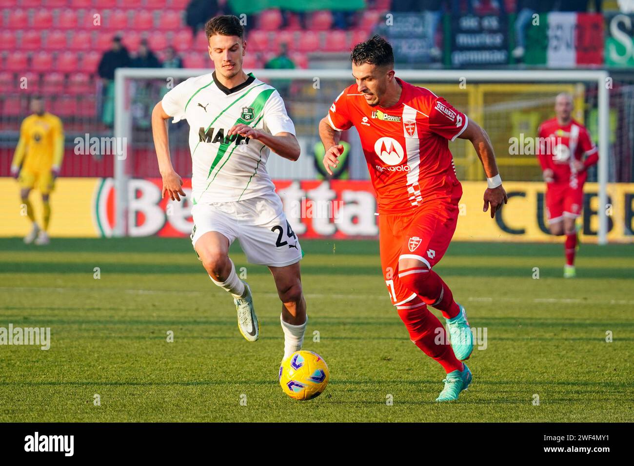 Monza, Italien. Januar 2024. Dany Mota (AC Monza) während des AC Monza vs US Sassuolo, italienischer Fußball Serie A Spiel in Monza, Italien, 28. Januar 2024 Credit: Independent Photo Agency/Alamy Live News Stockfoto