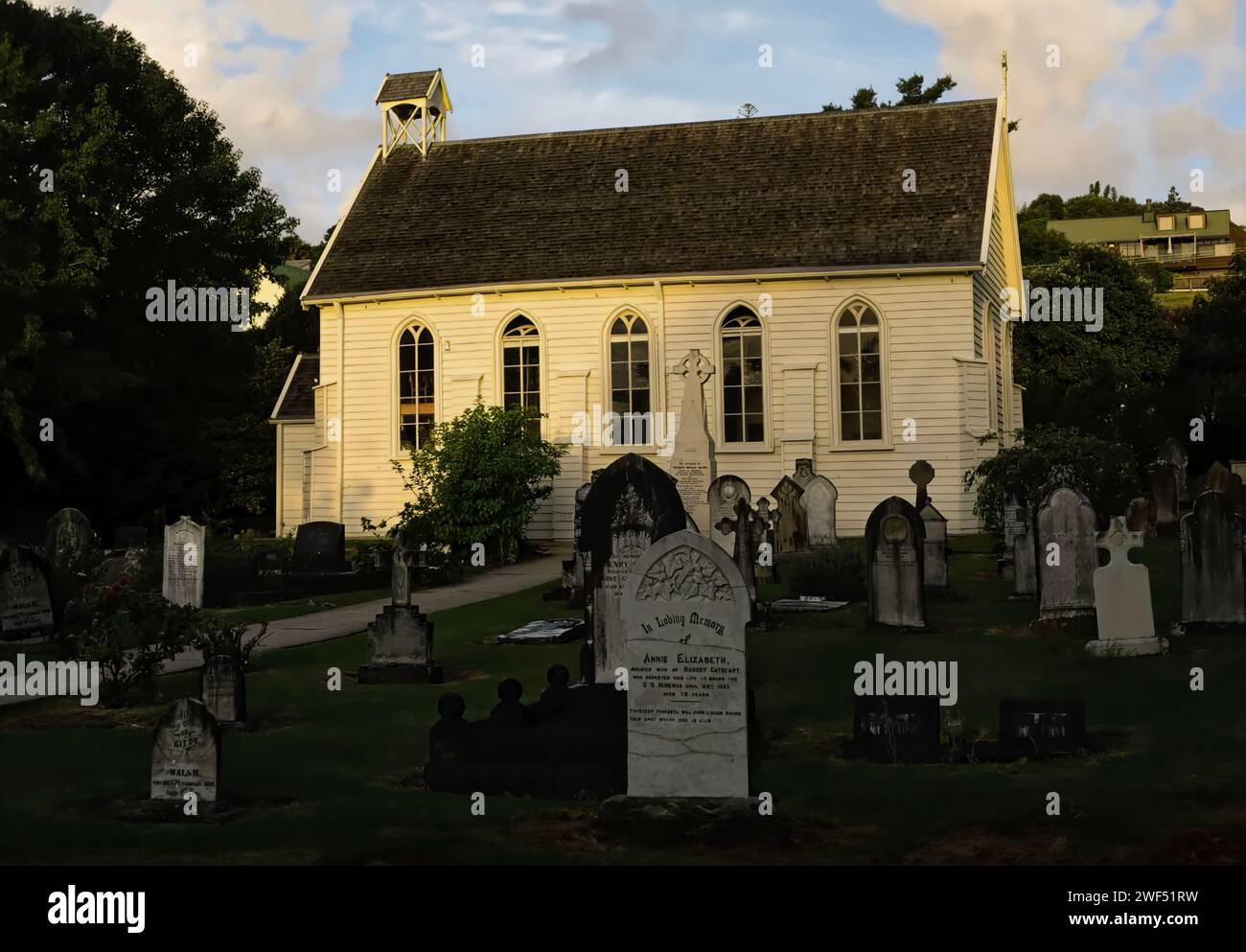Kirchhof in Russell Neuseeland Stockfoto