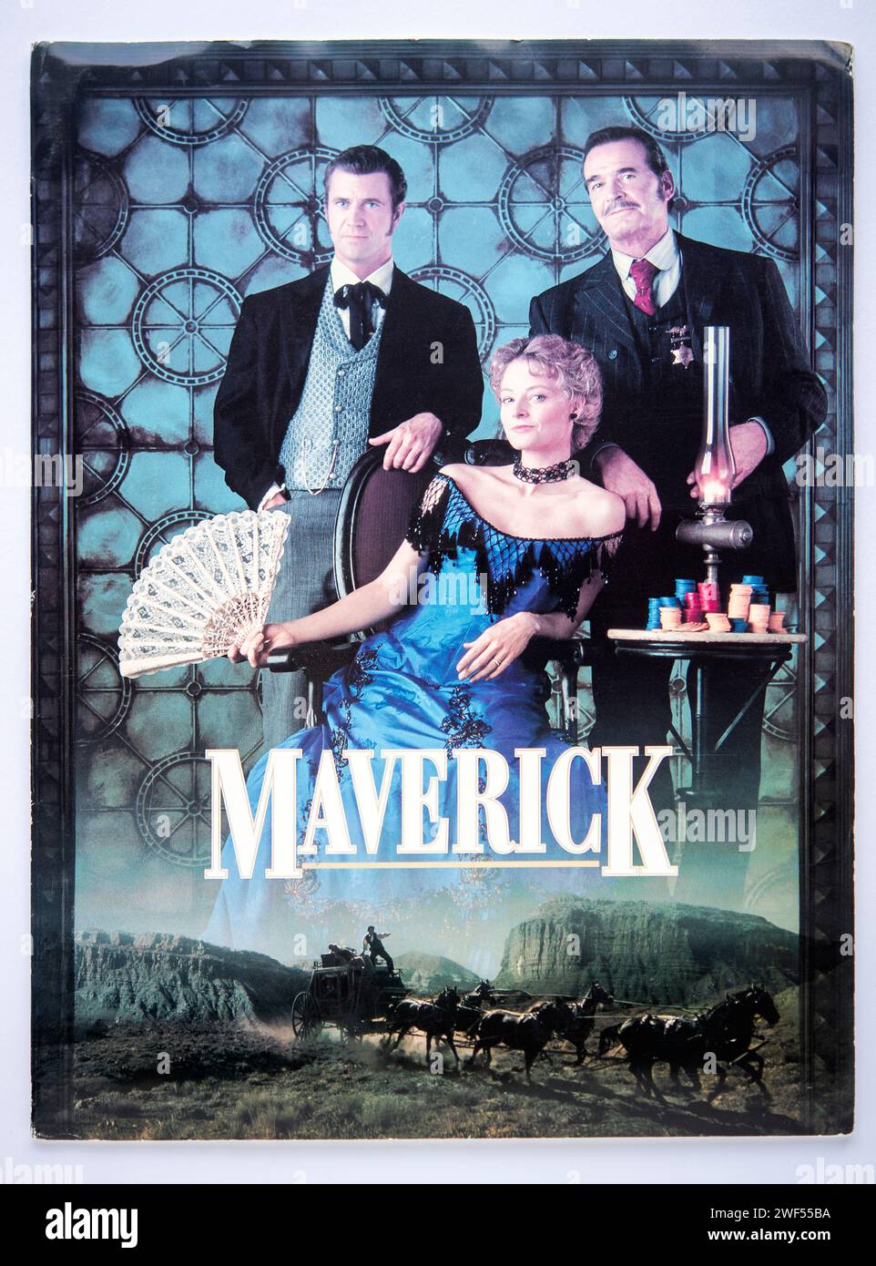 Titelseite der Werbeinformation für den Film Maverick, der 1994 veröffentlicht wurde Stockfoto