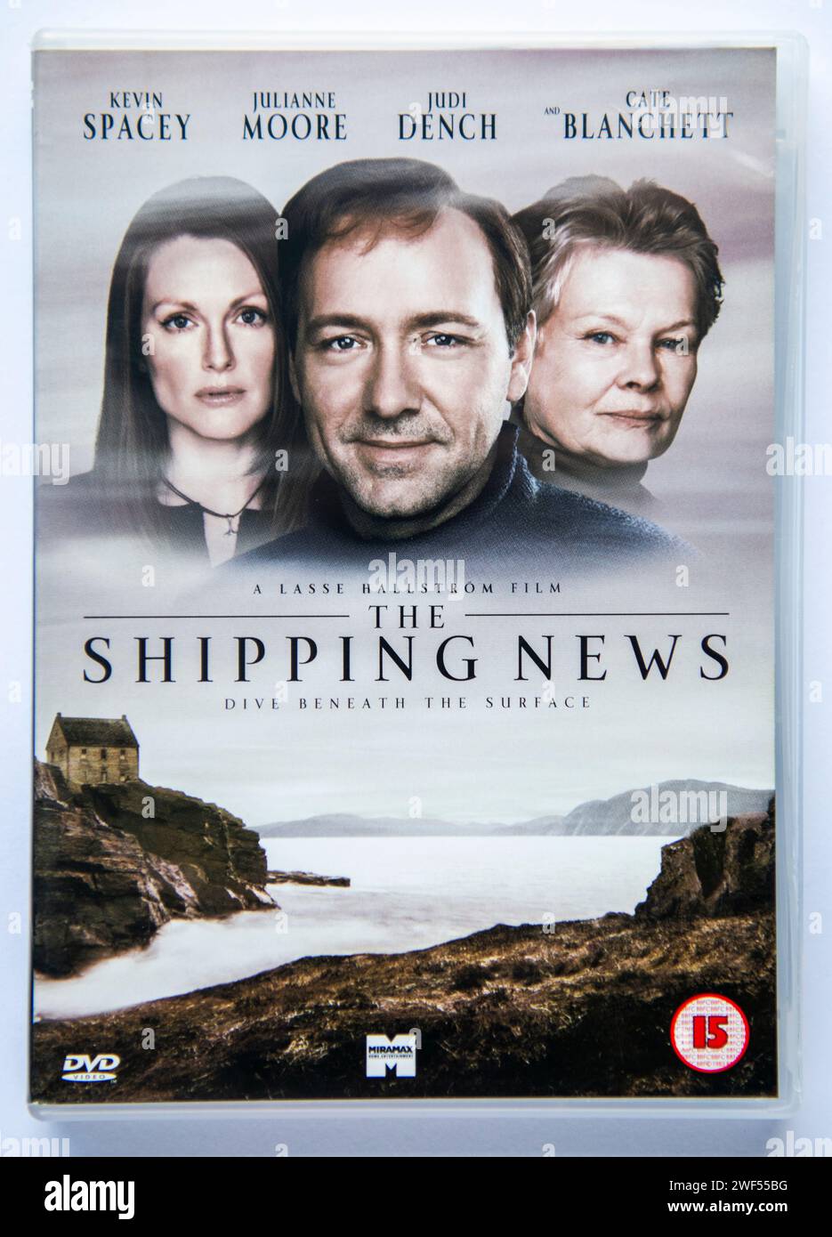 Cover einer DVD-Kopie von The Shipping News, einem romantischen Film, der ursprünglich 2001 in den Kinos veröffentlicht wurde Stockfoto