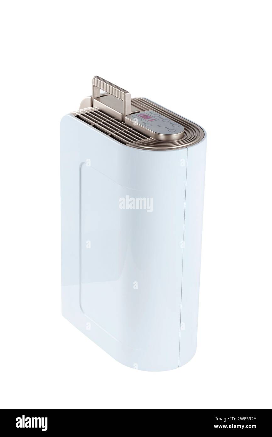 Luftbefeuchter oder Luftreiniger isoliert auf weißem Hintergrund Stockfoto