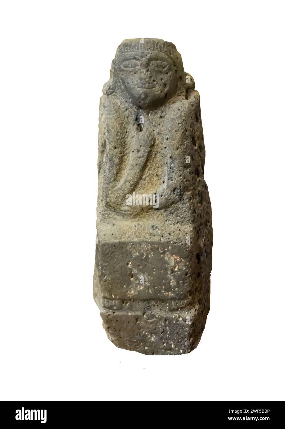 Totenkultstatue, Basalt, Kiziltepe Girbel höyük. 1600 - 900 V. CHR Stockfoto