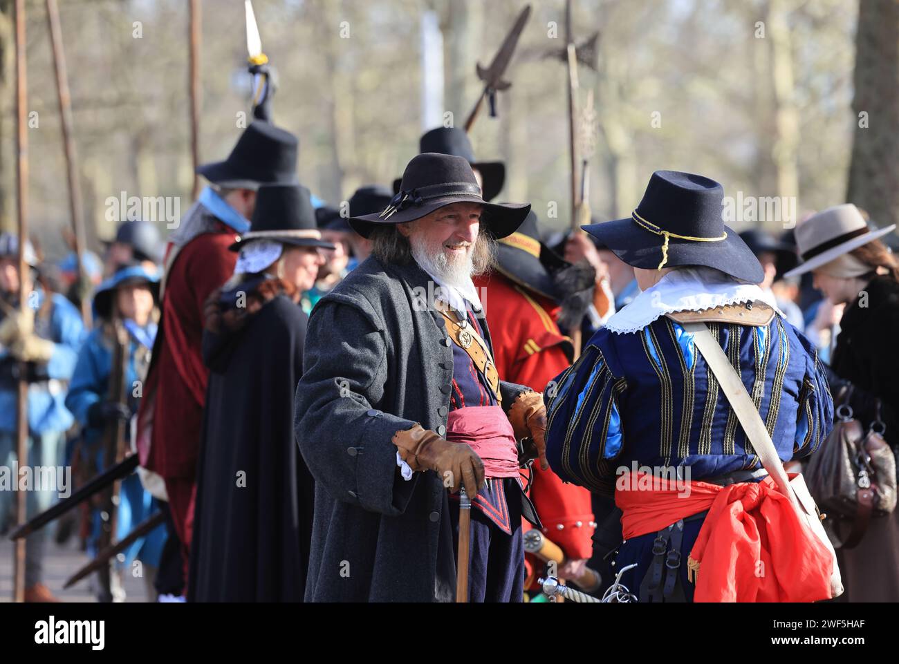 Die englische Bürgerkriegsgesellschaft nahm an ihrem jährlichen marsch auf der Mall Teil, um an Könige Karl I. zu erinnern, der am 30. Januar 1649 in Großbritannien zum Märtyrer wurde Stockfoto