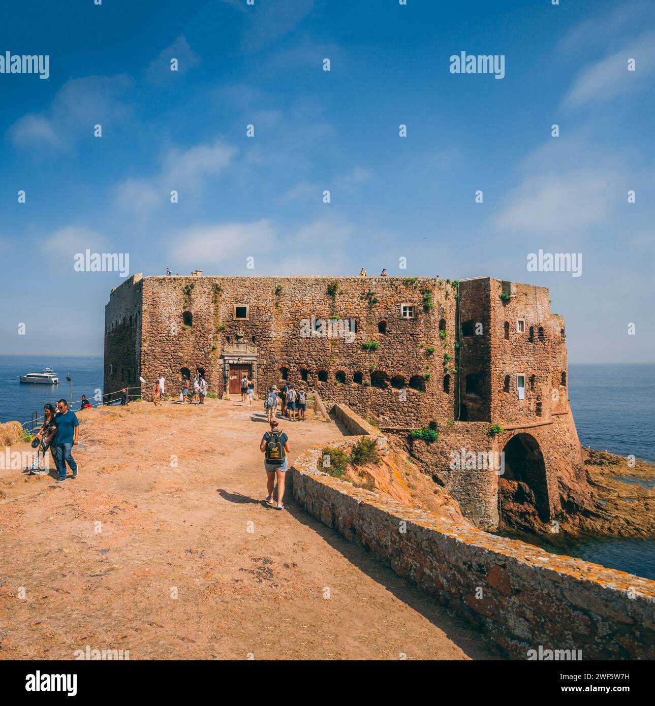 Das Fort von St. Johannes dem Täufer auf der Insel Berlenga Grande in Portugal Stockfoto