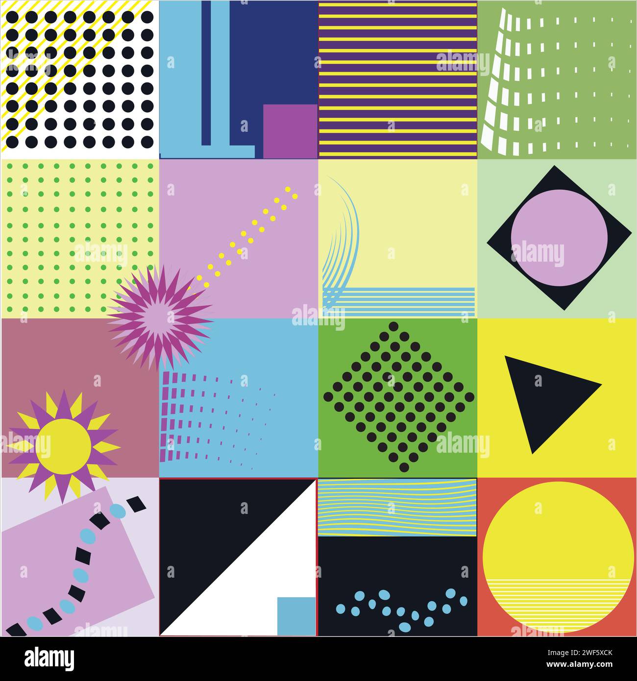 Abstrakte Dreieckskreise und Linien im alten Stil zum Einpacken von Papier-Scrapbook Stock Vektor