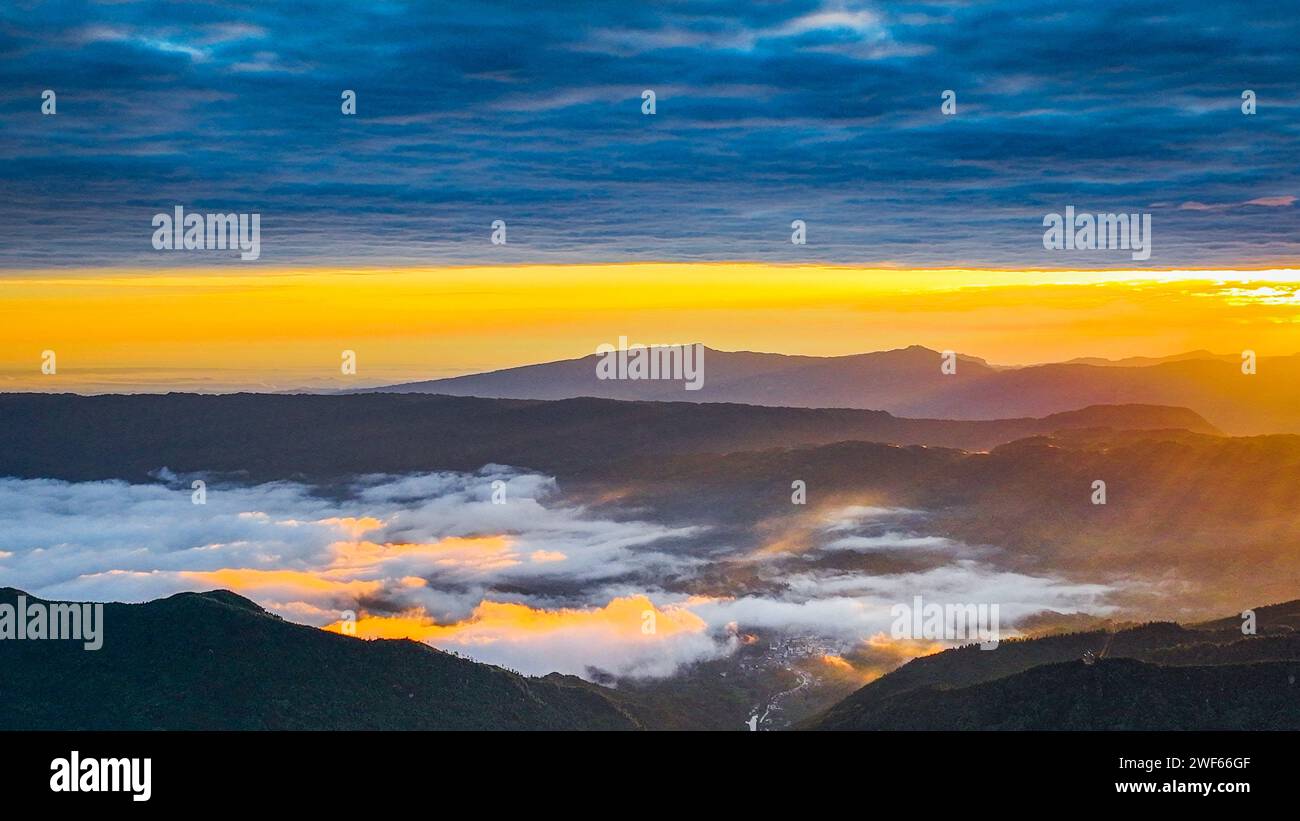 Haizishan Sonnenaufgang Stockfoto